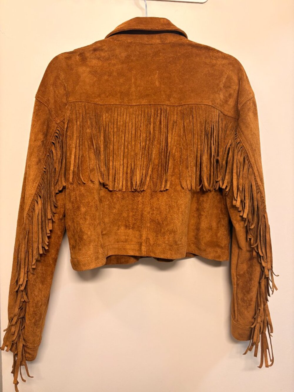 NWT BDG Jessie Faux Suede Fringe Jacket Brown Western Fringe Coat Size M - Picture 2 of 7